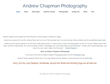 Tablet Screenshot of andrewchapmanphotography.com